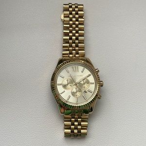 Michael Kors Watch Men's Chronograph Lexington Gold-Tone Stainless Steel